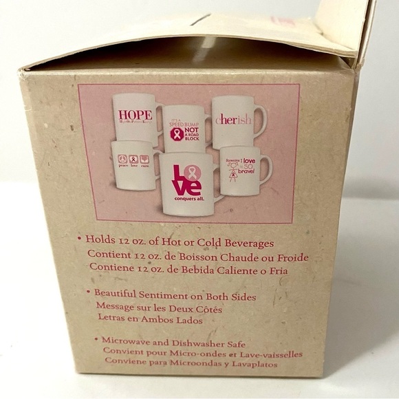 Cherish Ceramic Mug Breast Cancer Awareness  12 oz - Picture 4 of 12